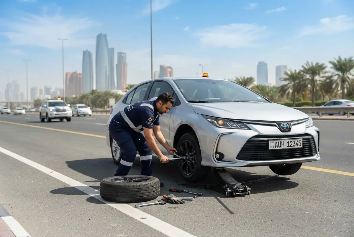 تبديل إطارات السيارة
