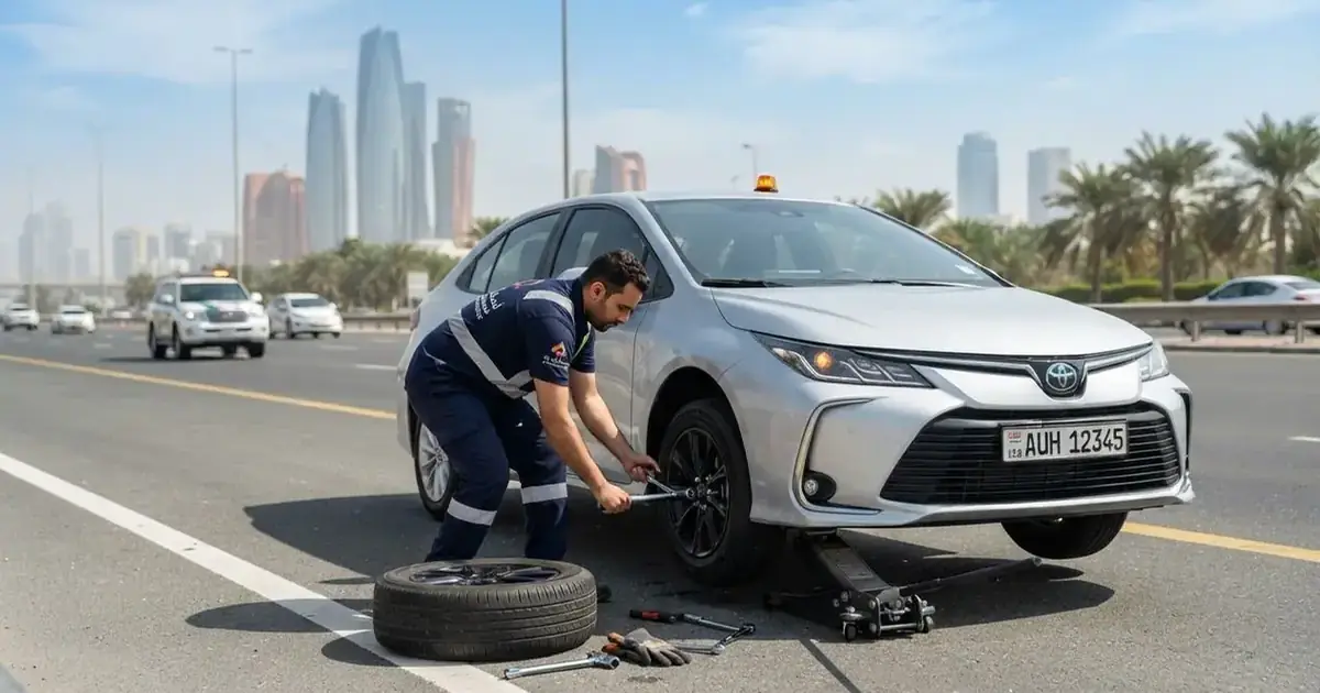تبديل إطارات السيارة